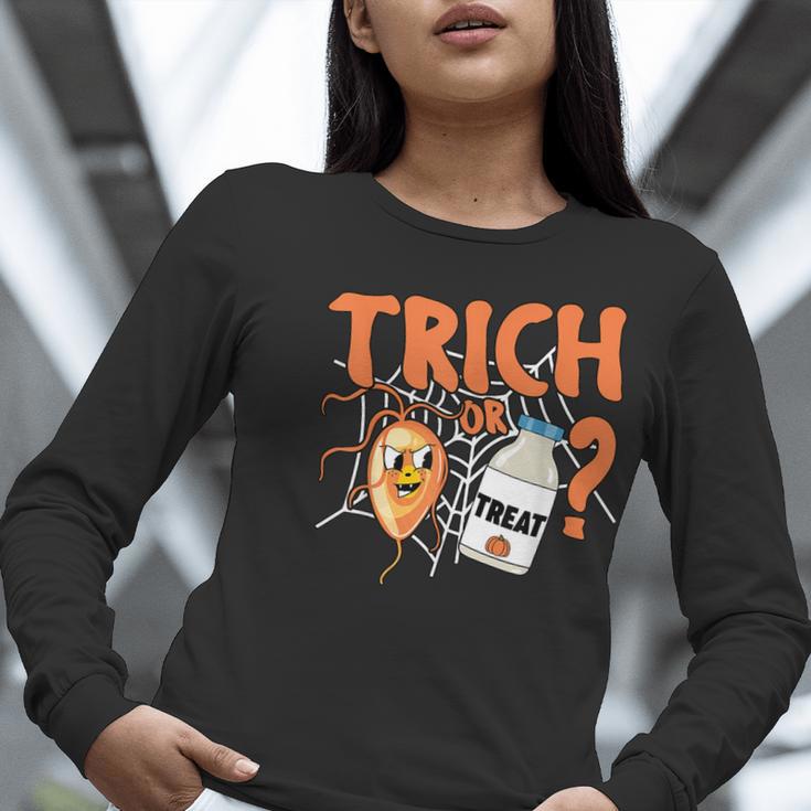 Halloween Medical Lab Science Microbiology Scientist Teacher Men Women Women Long Sleeve T-Shirt, Science Teacher Shirts, funny gift