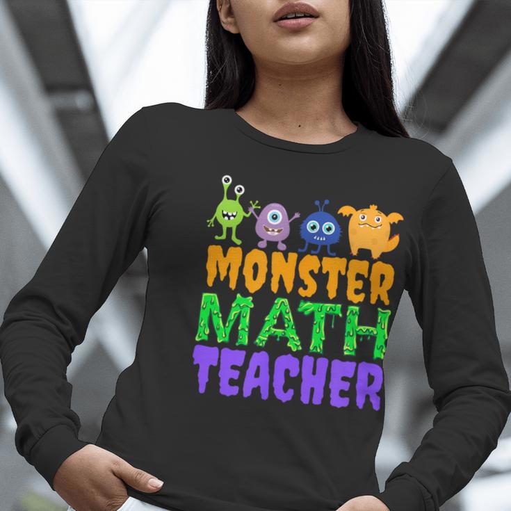 Halloween Monster Math Teacher Men Women Women Long Sleeve T-Shirt, funny gift