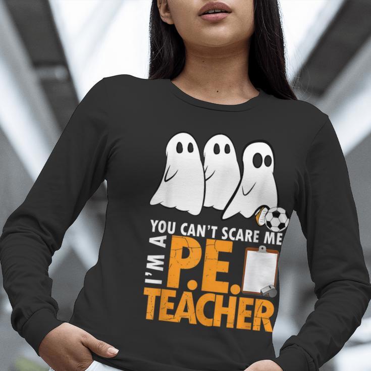 Halloween PE Teacher Shirt Can't Scare Me Women Long Sleeve T-Shirt, Pe Teacher Shirts, funny gift Halloween PE Teacher Shirt Can't Scare Me Women Long Sleeve T-Shirt, Pe Teacher Shirts, funny gift