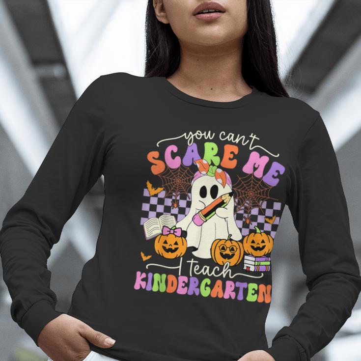 Halloween Teacher You Can't Scare Me I Teach Kindergarten Women Long Sleeve T-Shirt, funny gift Halloween Teacher You Can't Scare Me I Teach Kindergarten Women Long Sleeve T-Shirt, funny gift