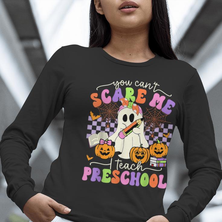 Halloween Teacher You Can't Scare Me I Teach Preschool Women Long Sleeve T-Shirt, funny gift Halloween Teacher You Can't Scare Me I Teach Preschool Women Long Sleeve T-Shirt, funny gift