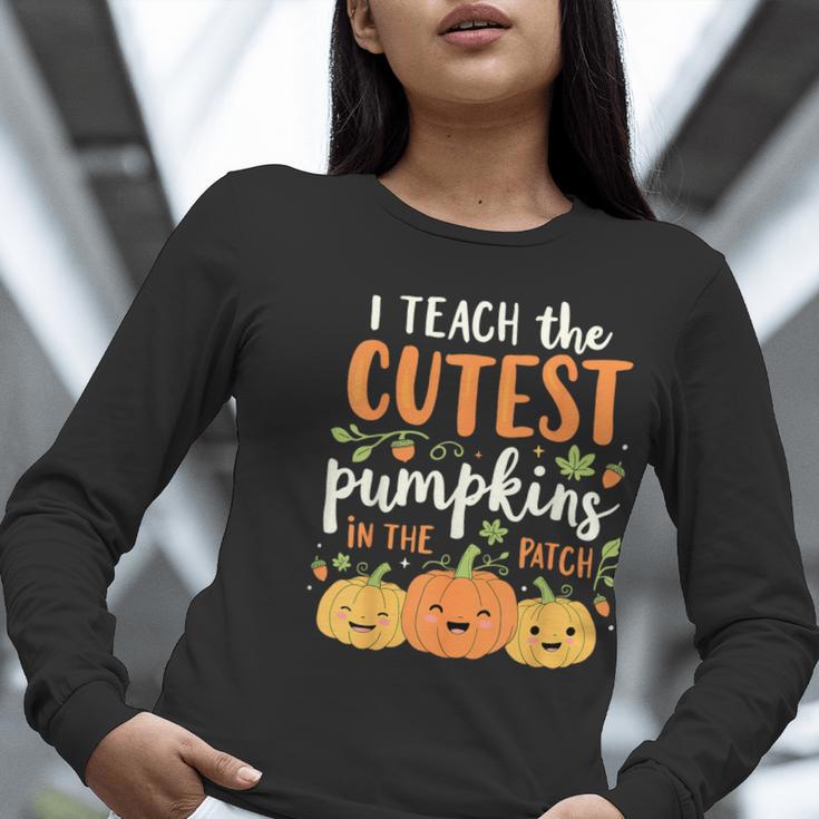 Halloween Teacher I Teach The Cutest Pumpkins In The Patch Women Long Sleeve T-Shirt, funny gift Halloween Teacher I Teach The Cutest Pumpkins In The Patch Women Long Sleeve T-Shirt, funny gift