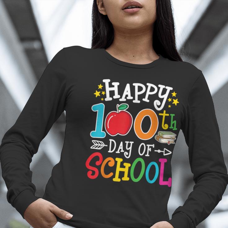 Happy 100th Day Of School Teachers 100 Days Of School Kids Women Long Sleeve T-Shirt, funny gift Happy 100th Day Of School Teachers 100 Days Of School Kids Women Long Sleeve T-Shirt, funny gift
