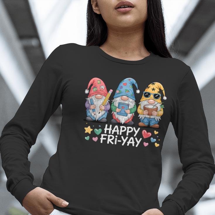 Happy Fri-Yay Teacher Fry Yay Friday Weekend Fri-Yay Women Long Sleeve T-Shirt, funny gift