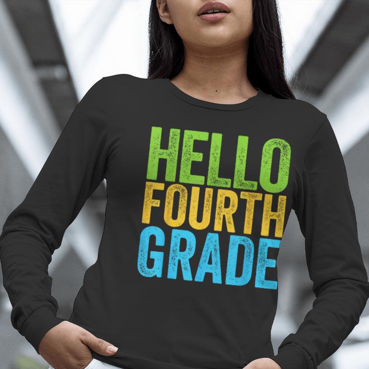 Hello Fourth Grade Shirt 4th Grade Boy Girl Student Teacher Women Long Sleeve T-Shirt, 4th Grade Teacher Shirts, funny gift Hello Fourth Grade Shirt 4th Grade Boy Girl Student Teacher Women Long Sleeve T-Shirt, 4th Grade Teacher Shirts, funny gift