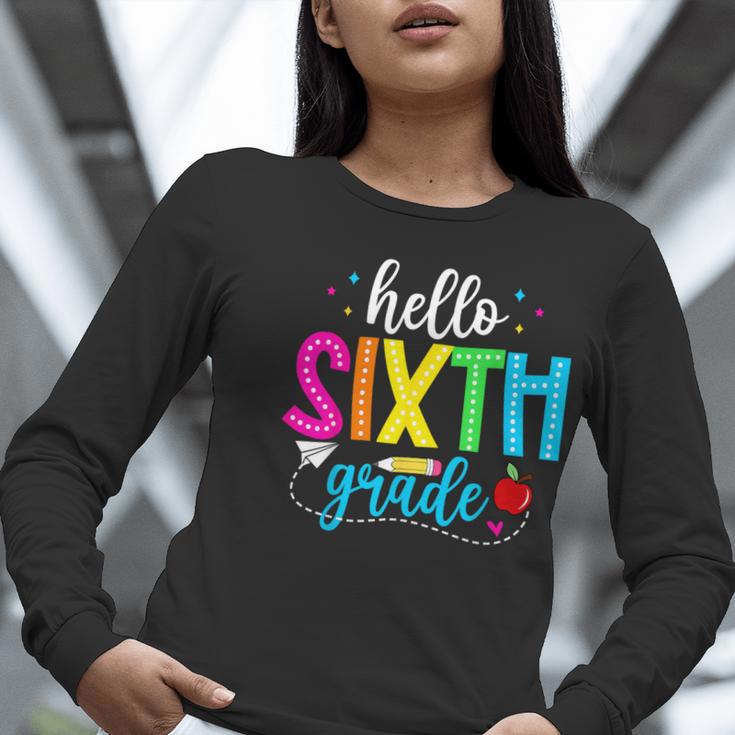Hello Sixth Grade Cute Back To School 6th Grade Teacher Kids Women Long Sleeve T-Shirt, funny gift Hello Sixth Grade Cute Back To School 6th Grade Teacher Kids Women Long Sleeve T-Shirt, funny gift