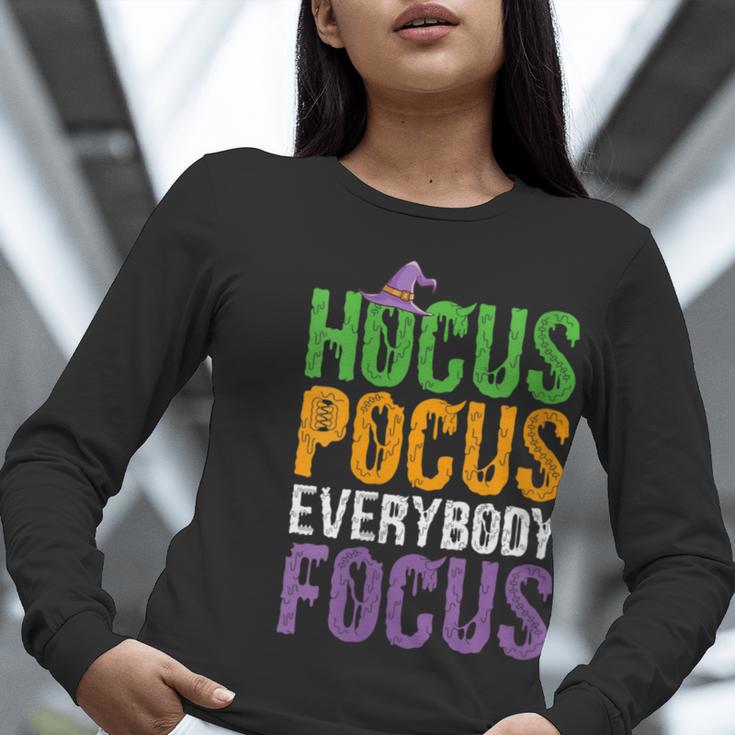 Hocus Pocus Everybody Focus Teacher Halloween Women Long Sleeve T-Shirt, funny gift Hocus Pocus Everybody Focus Teacher Halloween Women Long Sleeve T-Shirt, funny gift