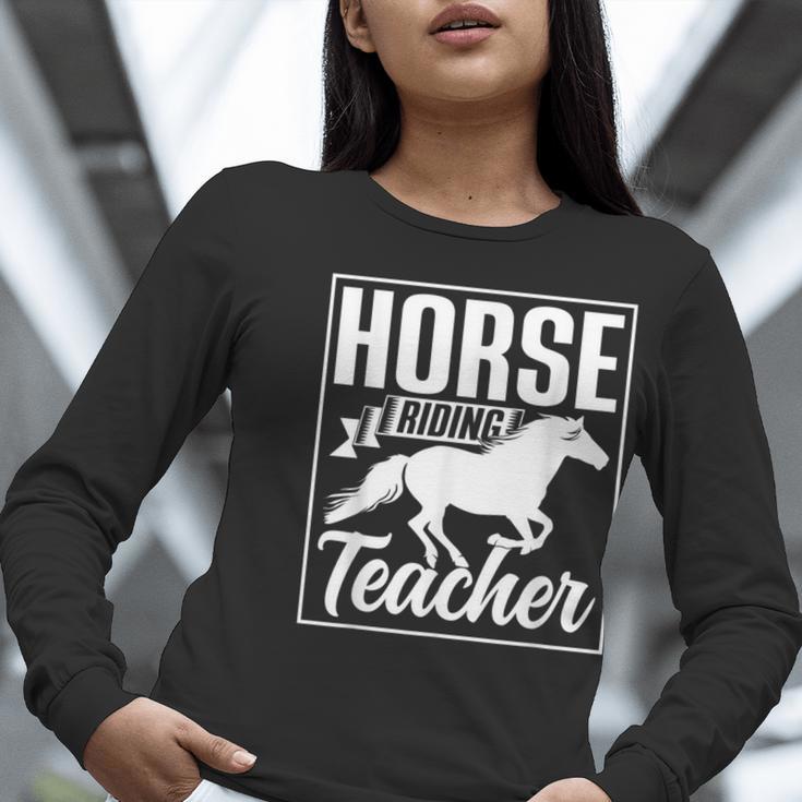 Horse Riding Teacher Rider Lover Equestrian Men Women Kids Women Long Sleeve T-Shirt, funny gift