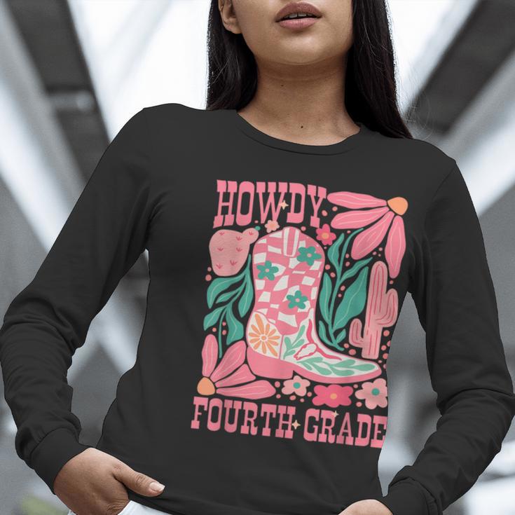 Howdy Fourth Grade Western 4th Grade Teacher Cowboy Cowgirl Women Long Sleeve T-Shirt, 4th Grade Teacher Shirts, funny gift Howdy Fourth Grade Western 4th Grade Teacher Cowboy Cowgirl Women Long Sleeve T-Shirt, 4th Grade Teacher Shirts, funny gift
