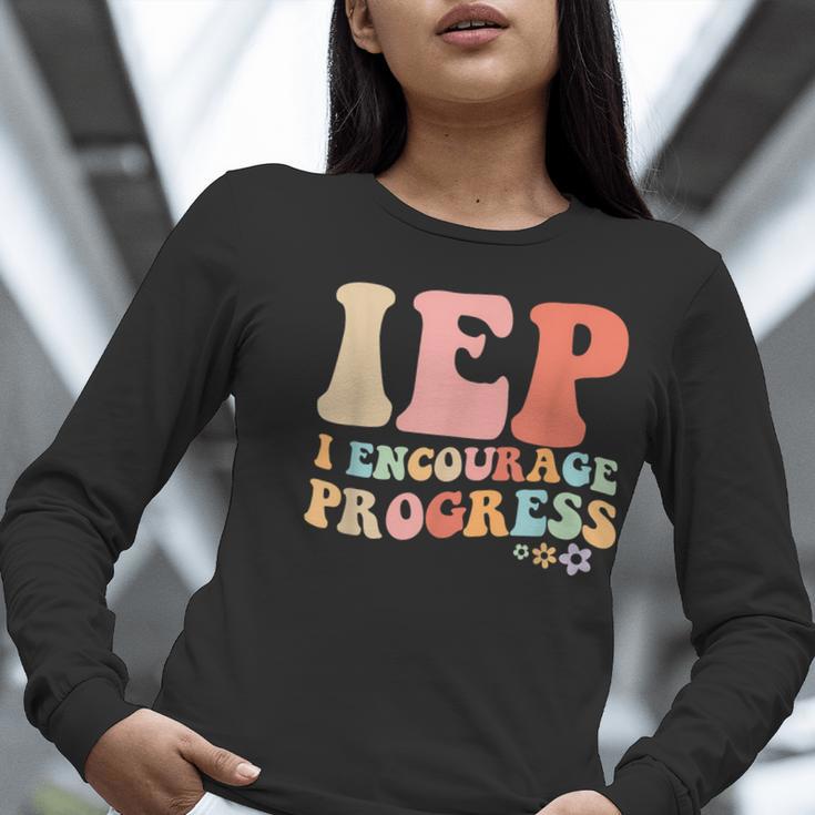 IEP I Encourage Progress Special Education Teacher Graphics Women Long Sleeve T-Shirt, funny gift IEP I Encourage Progress Special Education Teacher Graphics Women Long Sleeve T-Shirt, funny gift