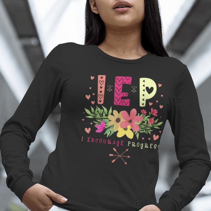 IEP I Encourage Progress Teacher Special Education Men Women Women Long Sleeve T-Shirt, funny gift