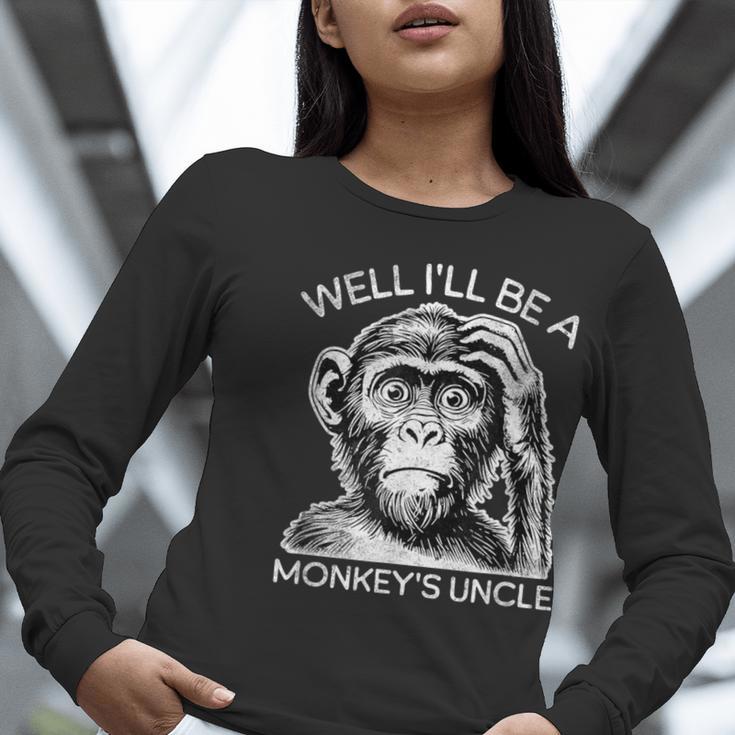 Well I'Ll Be a Monkey's Uncle Teacher And Student Women Long Sleeve T-Shirt, funny gift