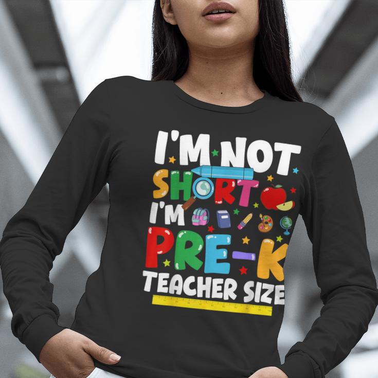 I'm Not Short I'm Pre-K Teacher Size Back To School Teacher Women Long Sleeve T-Shirt, funny gift I'm Not Short I'm Pre-K Teacher Size Back To School Teacher Women Long Sleeve T-Shirt, funny gift