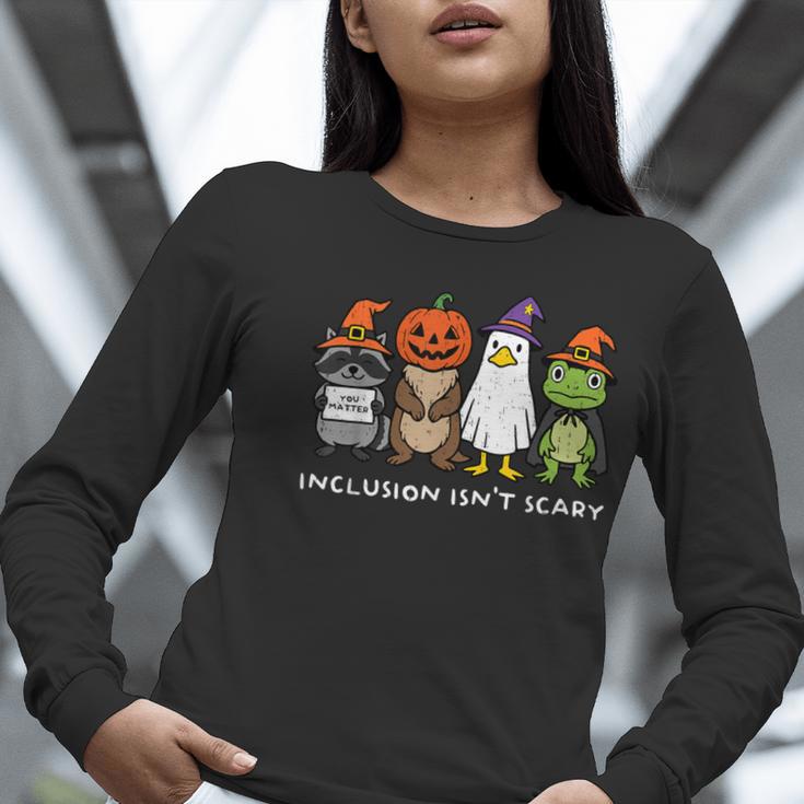 Inclusion Isn't Scary SLP Halloween Sped Teacher Animal Women Long Sleeve T-Shirt, funny gift Inclusion Isn't Scary SLP Halloween Sped Teacher Animal Women Long Sleeve T-Shirt, funny gift