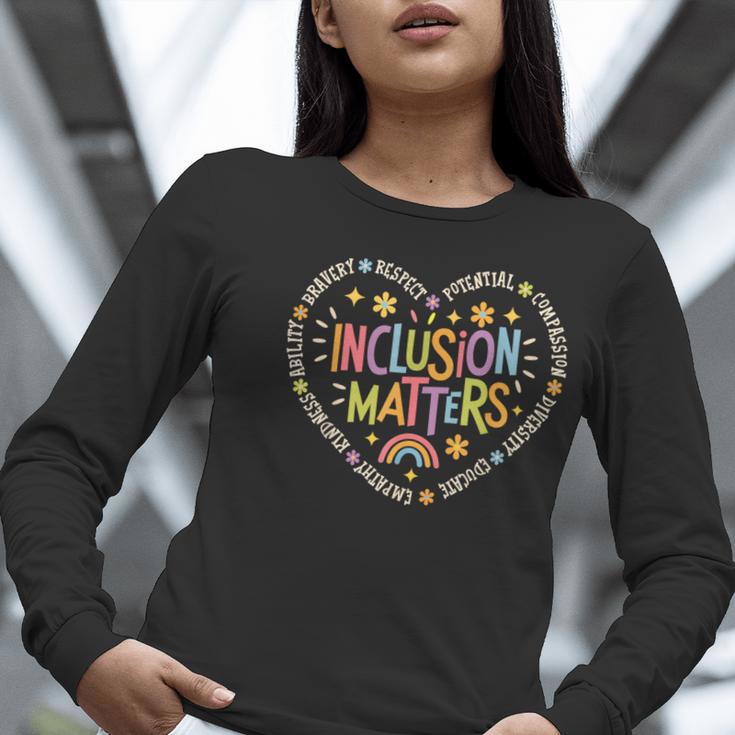 Inclusion Matters Special Education Teacher Autism Awareness Women Long Sleeve T-Shirt, funny gift
