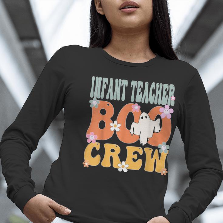 Infant Teacher Boo Crew Ghost Groovy Halloween For Women Women Long Sleeve T-Shirt, Groovy Teacher Shirts, funny gift Infant Teacher Boo Crew Ghost Groovy Halloween For Women Women Long Sleeve T-Shirt, Groovy Teacher Shirts, funny gift