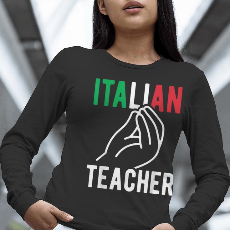 Italian Teacher Italy Italia Back To School First Day Women Long Sleeve T-Shirt, funny gift Italian Teacher Italy Italia Back To School First Day Women Long Sleeve T-Shirt, funny gift