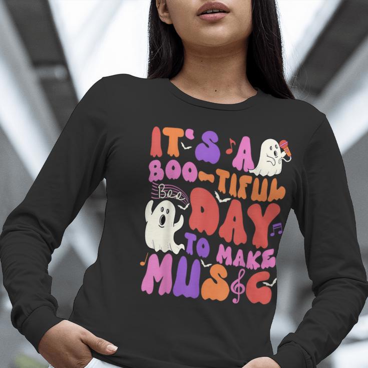 It's a Bootiful Day To Make Music Halloween Music Teacher Women Long Sleeve T-Shirt, funny gift It's a Bootiful Day To Make Music Halloween Music Teacher Women Long Sleeve T-Shirt, funny gift
