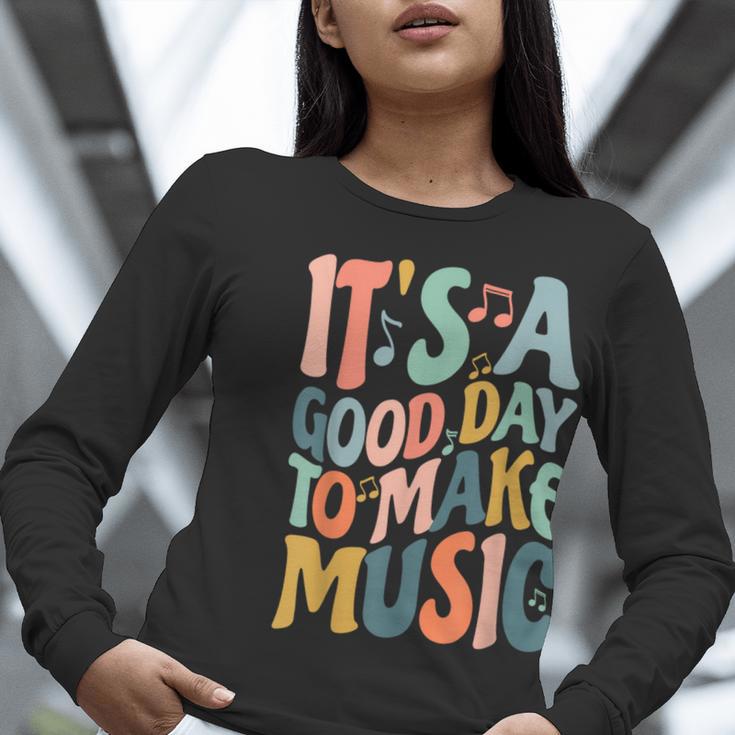 It's A Good Day To Make Music Musician Band Music Teacher Women Long Sleeve T-Shirt, funny gift It's A Good Day To Make Music Musician Band Music Teacher Women Long Sleeve T-Shirt, funny gift