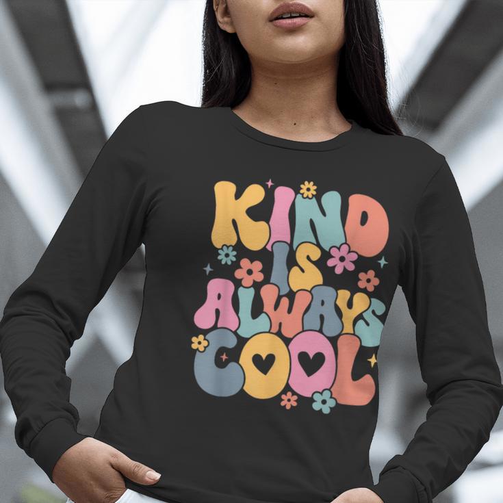 Kind Is Always Cool Groovy Teacher Be Kind Kindness Matters Women Long Sleeve T-Shirt, Groovy Teacher Shirts, funny gift Kind Is Always Cool Groovy Teacher Be Kind Kindness Matters Women Long Sleeve T-Shirt, Groovy Teacher Shirts, funny gift