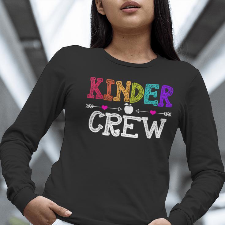 Kinder Crew Kindergarten Teacher 1st Day Of School Women Long Sleeve T-Shirt, funny gift Kinder Crew Kindergarten Teacher 1st Day Of School Women Long Sleeve T-Shirt, funny gift