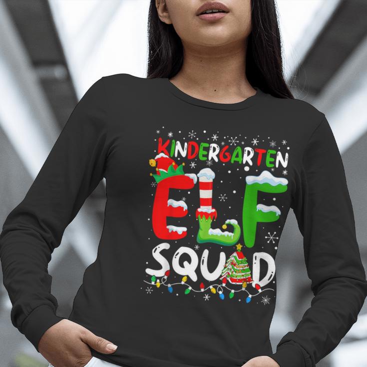 Kindergarten ELF Squad Christmas ELF Student Teacher Men Women Kids Women Long Sleeve T-Shirt, funny gift