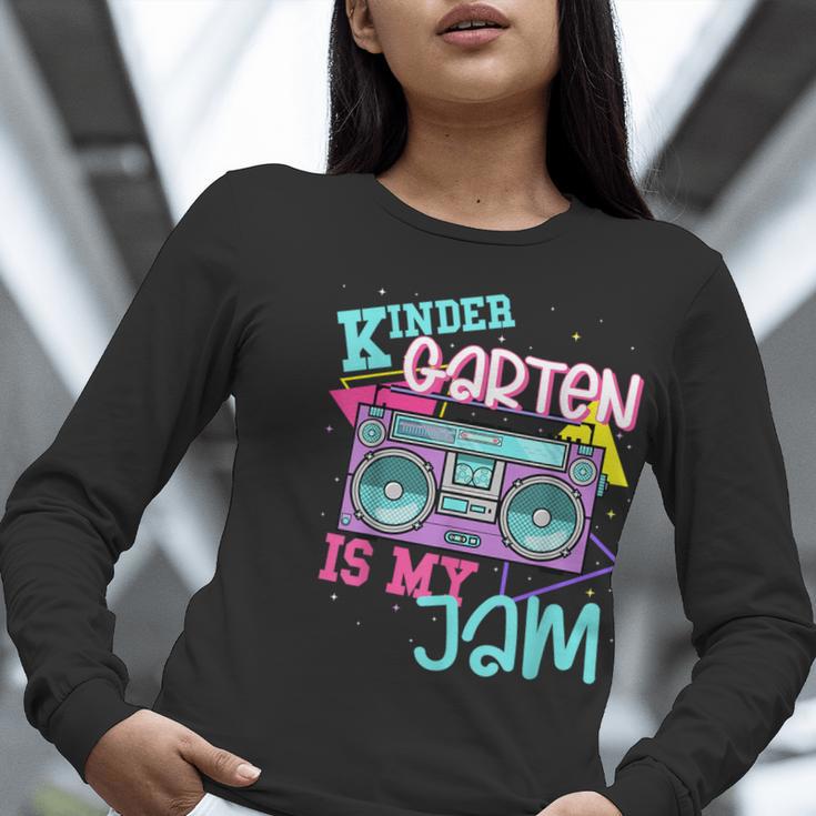 Kindergarten Is My Jam Cute Teacher Shirt 80's 90's Styl Women Long Sleeve T-Shirt, funny gift Kindergarten Is My Jam Cute Teacher Shirt 80's 90's Styl Women Long Sleeve T-Shirt, funny gift