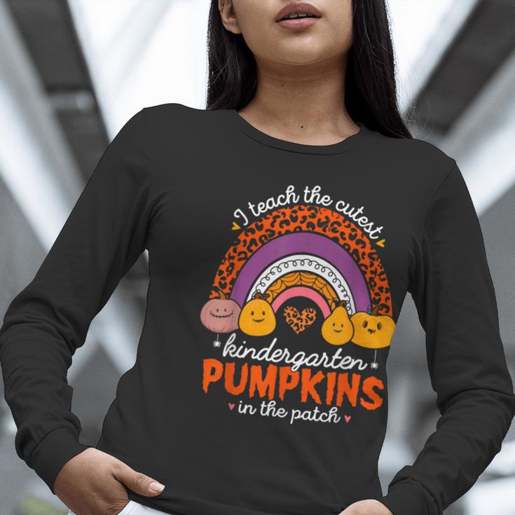 Kindergarten Teacher Pumpkin Patch Cute Women Long Sleeve T-Shirt, funny gift Kindergarten Teacher Pumpkin Patch Cute Women Long Sleeve T-Shirt, funny gift