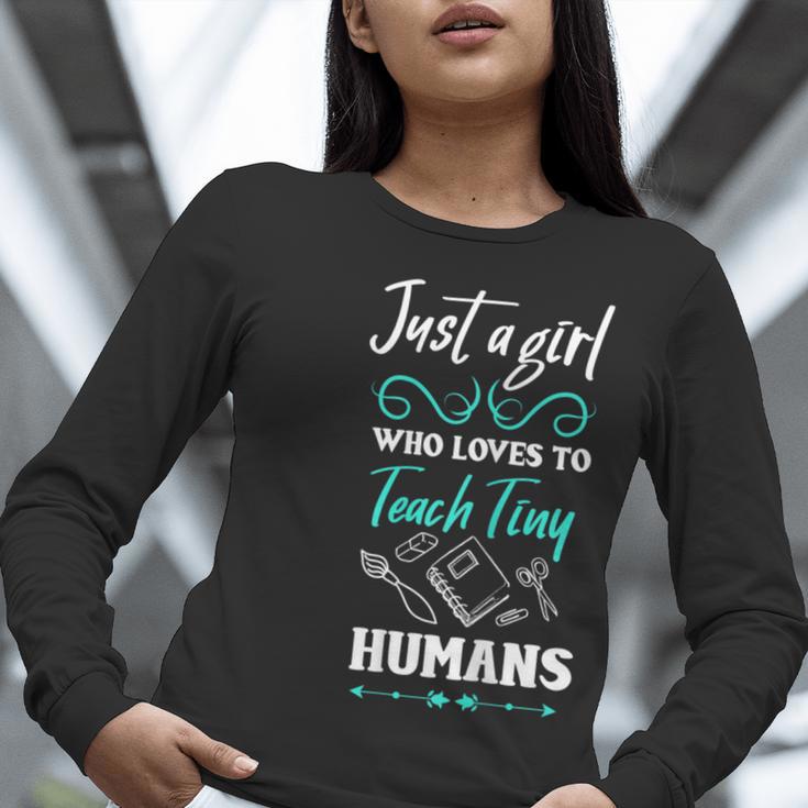 Kindergarten Teacher Shirt Humor Preschool Teacher Women Long Sleeve T-Shirt, funny gift