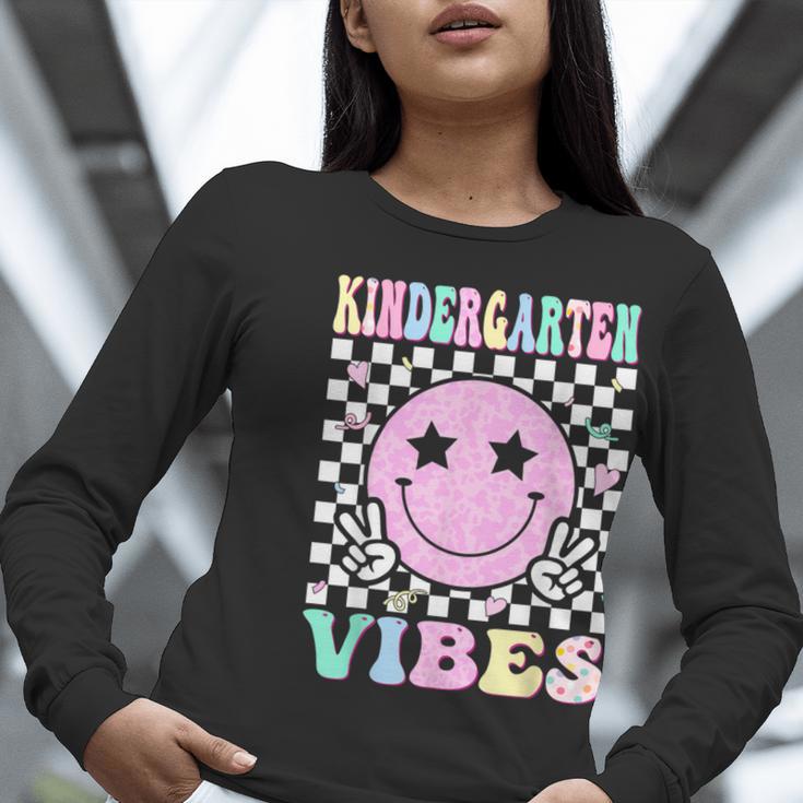 Kindergarten Vibes First Day Of School Kindergarten Teacher Women Long Sleeve T-Shirt, funny gift Kindergarten Vibes First Day Of School Kindergarten Teacher Women Long Sleeve T-Shirt, funny gift