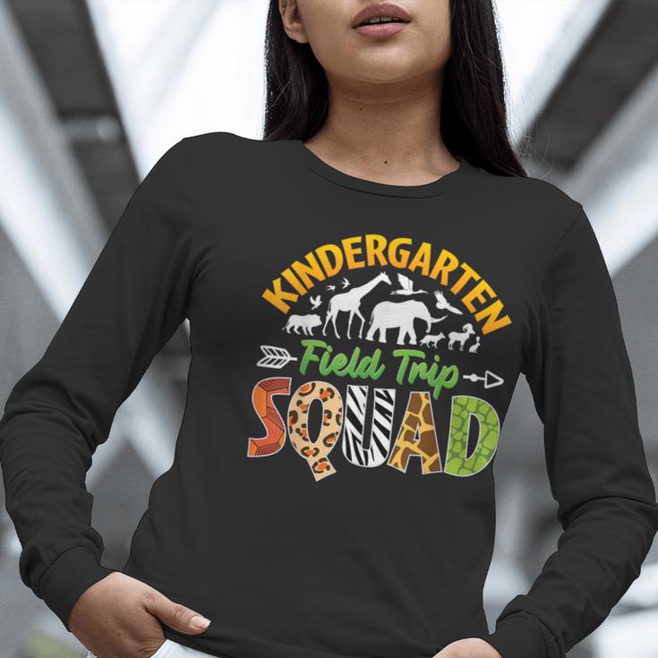 Kindergarten Zoo Field Trip Squad Matching Teacher Students Women Long Sleeve T-Shirt, funny gift Kindergarten Zoo Field Trip Squad Matching Teacher Students Women Long Sleeve T-Shirt, funny gift