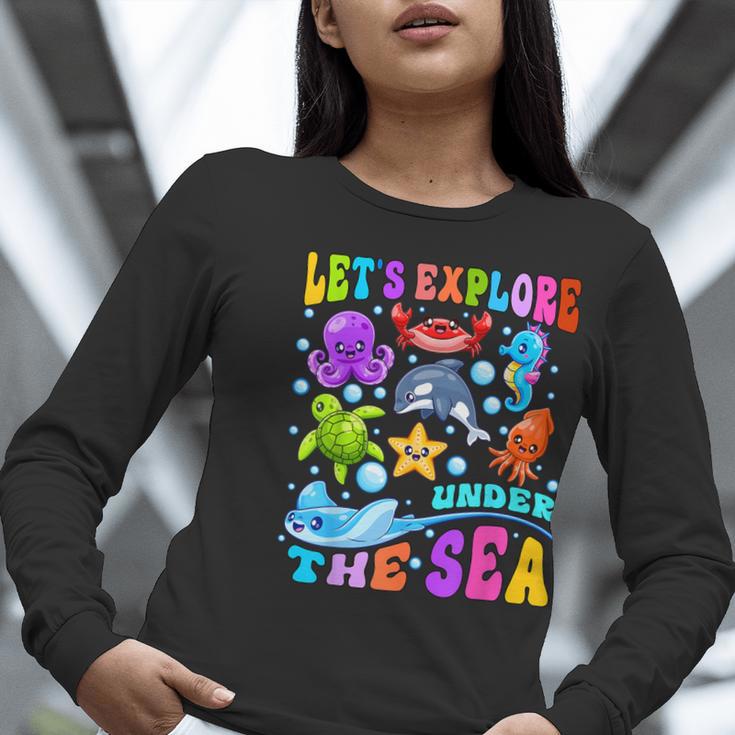 Let's Explore Under The Sea Back To School Student Teacher Women Long Sleeve T-Shirt, funny gift Let's Explore Under The Sea Back To School Student Teacher Women Long Sleeve T-Shirt, funny gift