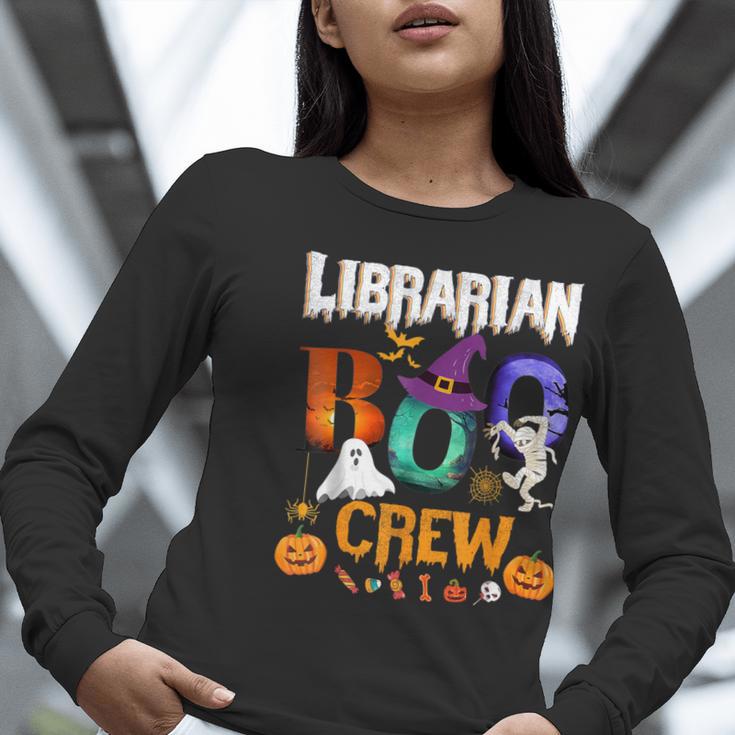 Librarian Boo Crew Teacher Student Halloween Costume Women Long Sleeve T-Shirt, funny gift Librarian Boo Crew Teacher Student Halloween Costume Women Long Sleeve T-Shirt, funny gift