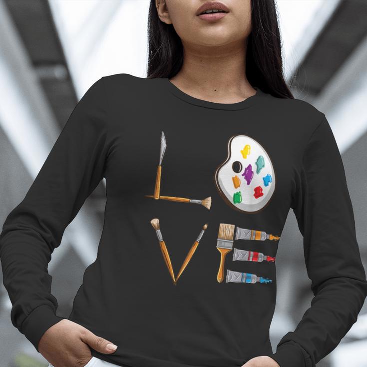 Love Art For Artist Art Teacher Women Long Sleeve T-Shirt, funny gift Love Art For Artist Art Teacher Women Long Sleeve T-Shirt, funny gift