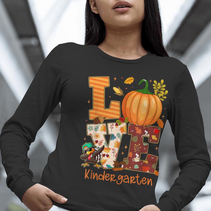 Love Kindergarten Teacher Turkey Thanksgiving Autumn Fall Women Long Sleeve T-Shirt, funny gift Love Kindergarten Teacher Turkey Thanksgiving Autumn Fall Women Long Sleeve T-Shirt, funny gift