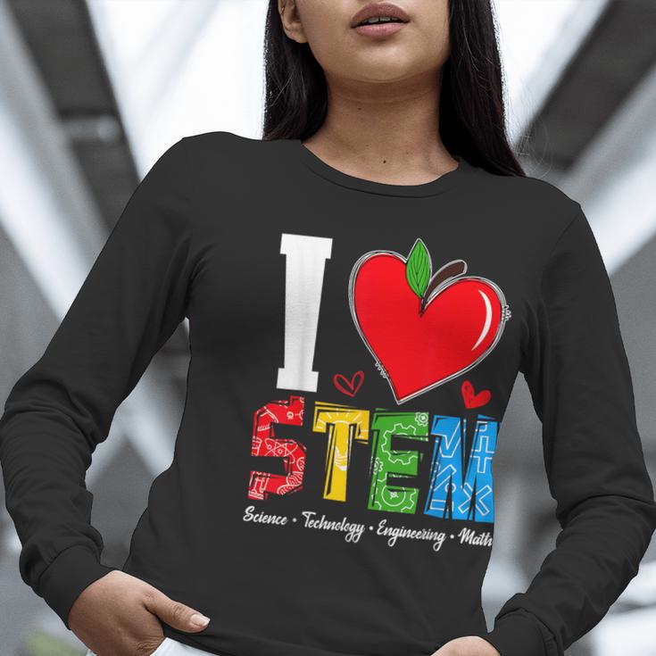 I Love STEM Student Teacher 1st Day Of School Back To School Women Long Sleeve T-Shirt, funny gift