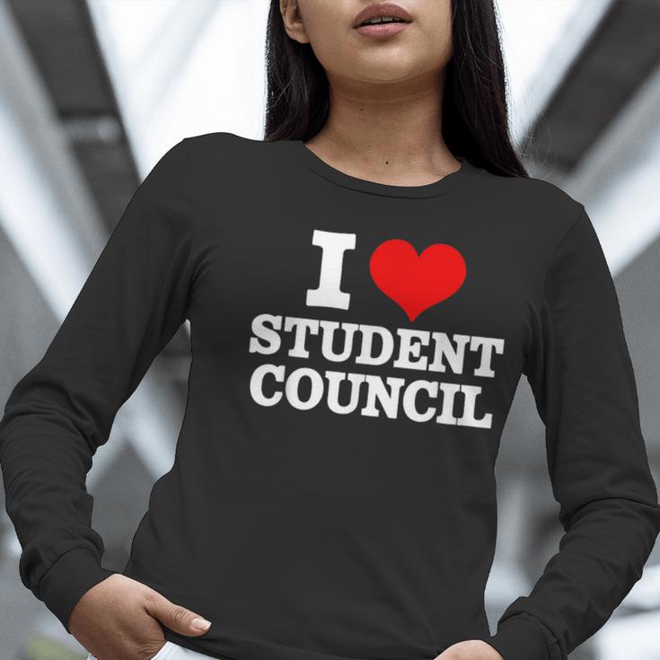 I Love Student Council Student Teacher Women Long Sleeve T-Shirt, funny gift