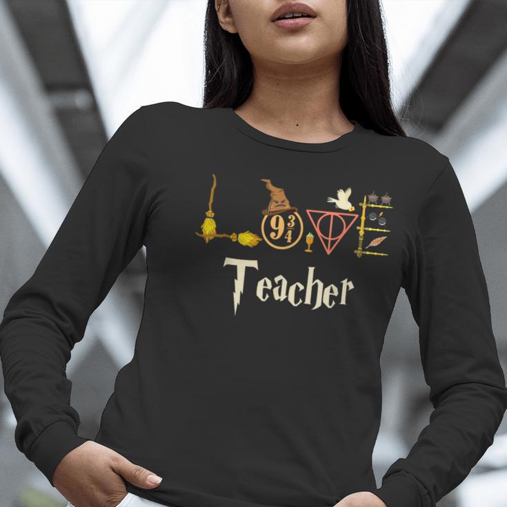 Love Teacher Wizards Back To School Halloween Women Long Sleeve T-Shirt, funny gift Love Teacher Wizards Back To School Halloween Women Long Sleeve T-Shirt, funny gift