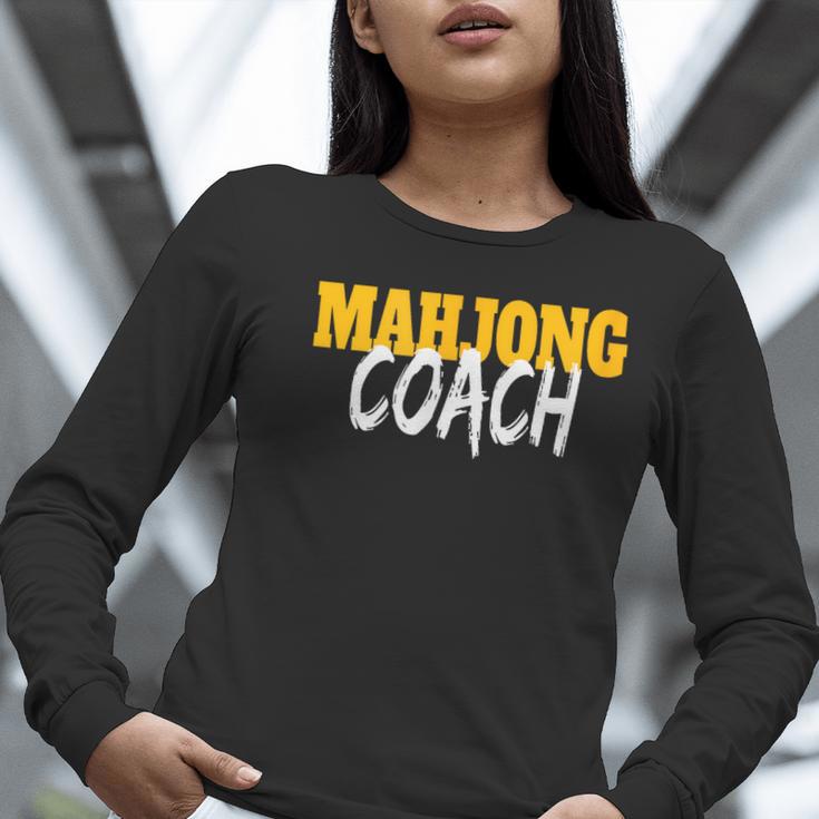 Mahjong Coach Coaching Trainer Teacher Women Long Sleeve T-Shirt, funny gift Mahjong Coach Coaching Trainer Teacher Women Long Sleeve T-Shirt, funny gift