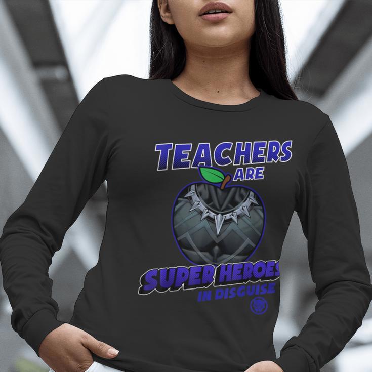Marvel Teachers Are Super Heroes In Disguise Panther Women Long Sleeve T-Shirt, funny gift Marvel Teachers Are Super Heroes In Disguise Panther Women Long Sleeve T-Shirt, funny gift