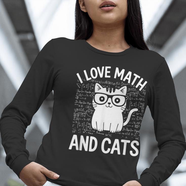Math And Cats Apparel For Teachers Students Cat Lovers Women Long Sleeve T-Shirt, funny gift Math And Cats Apparel For Teachers Students Cat Lovers Women Long Sleeve T-Shirt, funny gift