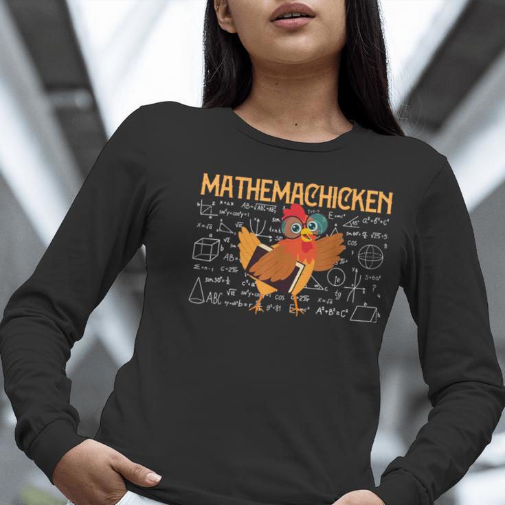 Math Nerd The Mathemachicken a Math Teacher Women Long Sleeve T-Shirt, funny gift