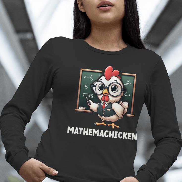 Math Teacher Chicken Mathemachicken Pun Women Long Sleeve T-Shirt, funny gift Math Teacher Chicken Mathemachicken Pun Women Long Sleeve T-Shirt, funny gift