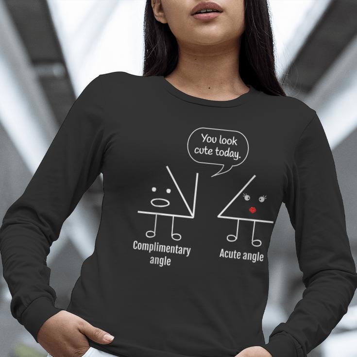Math Teacher Tee Complimentary Acute Angle T-Shirt Women Long Sleeve T-Shirt, funny gift Math Teacher Tee Complimentary Acute Angle T-Shirt Women Long Sleeve T-Shirt, funny gift