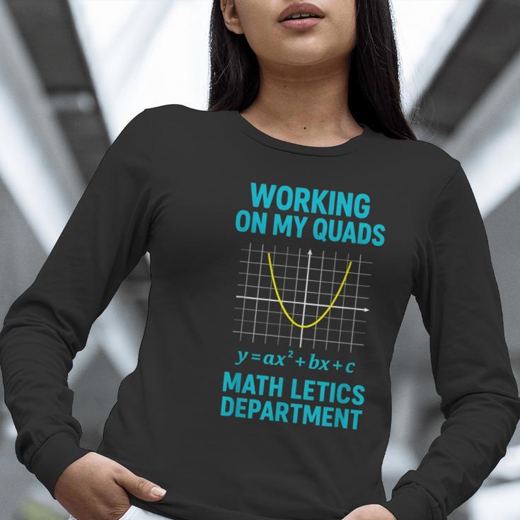 Mathletics Working On My Quads Algebra Math Teacher Women Long Sleeve T-Shirt, funny gift Mathletics Working On My Quads Algebra Math Teacher Women Long Sleeve T-Shirt, funny gift