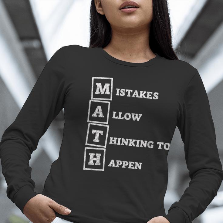 Mistakes Allow Thinking To Happen School Math Teacher Women Long Sleeve T-Shirt, funny gift Mistakes Allow Thinking To Happen School Math Teacher Women Long Sleeve T-Shirt, funny gift