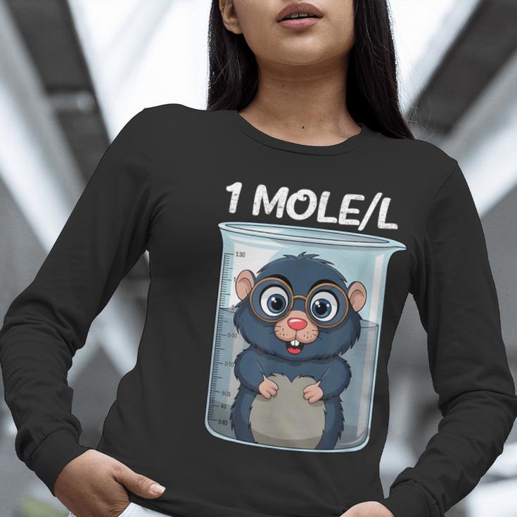 Mole Chemistry Chemist Student Science Teacher Women Long Sleeve T-Shirt, Science Teacher Shirts, funny gift