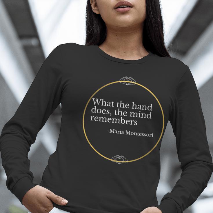 Montessori Children Grow In The Hands Of Teachers Women Long Sleeve T-Shirt, funny gift Montessori Children Grow In The Hands Of Teachers Women Long Sleeve T-Shirt, funny gift