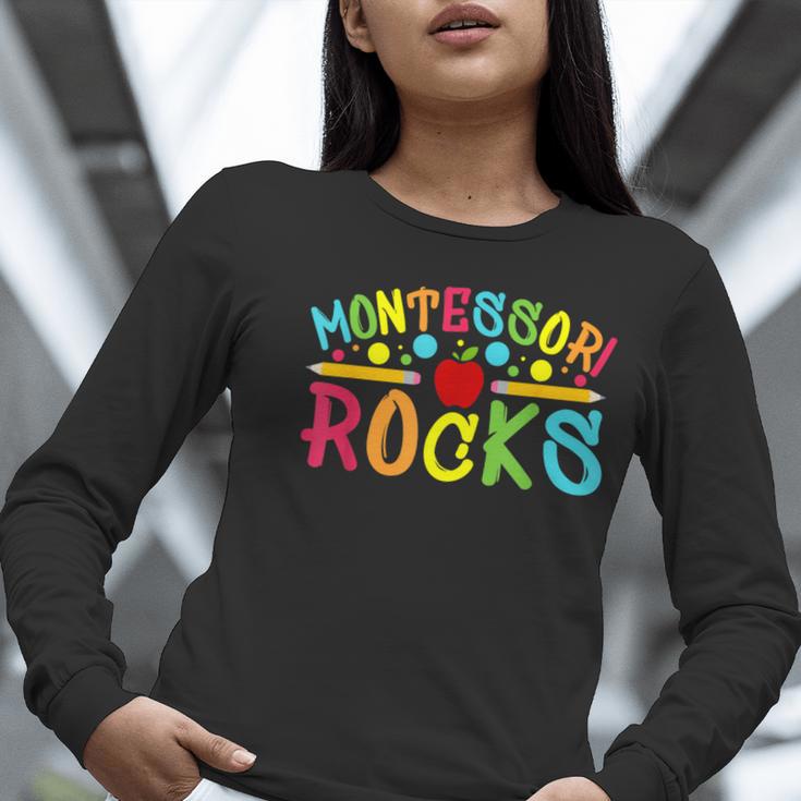 Montessori Rocks Montessori Teacher Back To School Women Long Sleeve T-Shirt, funny gift