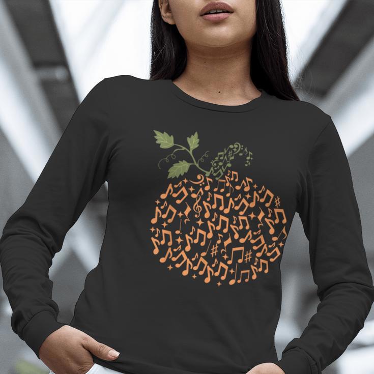 Music Notes Pumpkin Fall Music Teacher Autumn Halloween Women Long Sleeve T-Shirt, funny gift Music Notes Pumpkin Fall Music Teacher Autumn Halloween Women Long Sleeve T-Shirt, funny gift